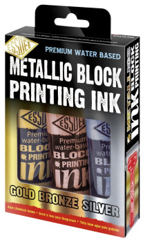 Block Printing Ink Metallic Set (Set of 3)