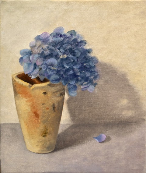 Crucible with Hydrangea I - Original Painting by Linda Cooper (née Ryle) (b. 1947)