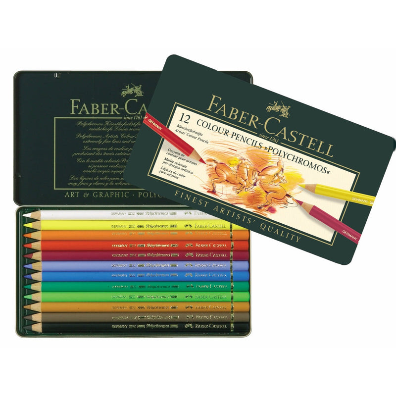 Faber Castell Polychromos Artists' Colour Pencils (Sets of 12, 24, 36 or 48)