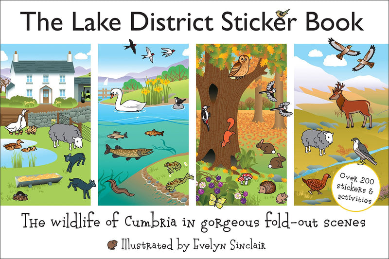 The Lake District Sticker Book: The Wildlife of Cumbria in Gorgeous Fold-Out Scenes by Evelyn Sinclair