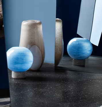 Vase Mari Mouthblown Glass Serenity Light Blue