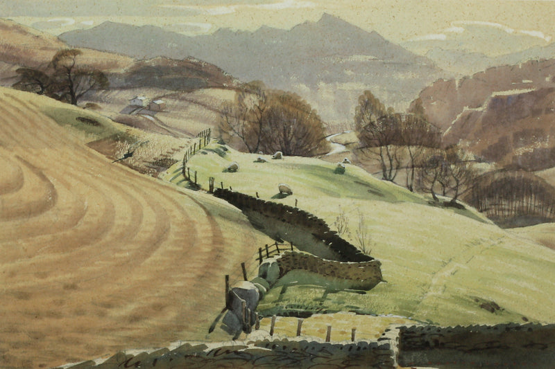 February Fields Little Langdale by William Heaton Cooper R.I. (1903 - 1995)