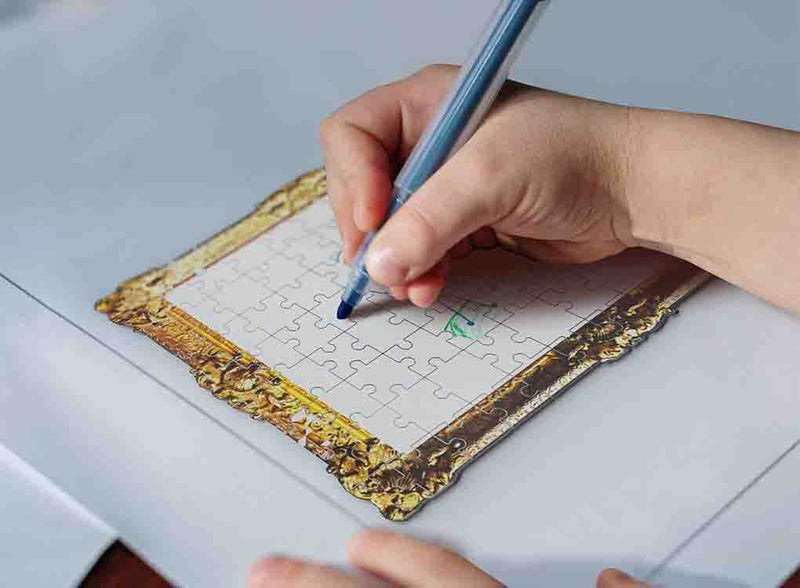 Jigsaw Puzzle - Framed Drawing